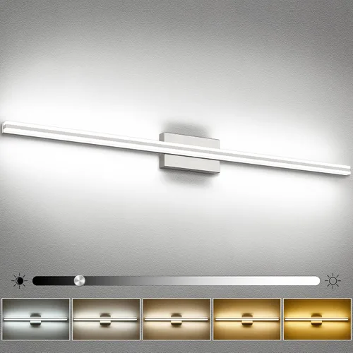 Vista 11 de SOLFART Luces de tocador de baño sobre espejo 14W 60 cm Luz de baño moderna negra 6000K ND