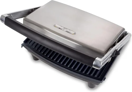Vista 8 de Chef Buddy Panini Press Gourmet Sandwichera para una cocina saludable - Parrilla interior con bandeja de goteo de Classic Cuisine (plateado), otro