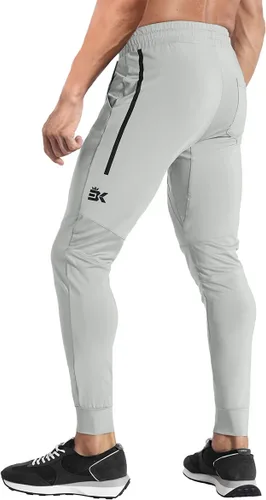 Vista 21 de BROKIG Pantalones deportivos ligeros para hombre, elásticos, de secado rápido, con bolsillos con cremallera