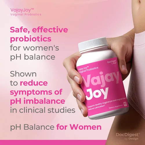 Vista 6 de DocDigest by Design VajayJoy Píldoras de equilibrio de pH - Probiótico vaginal para mujer para la regulación del pH, clínicamente demostrado