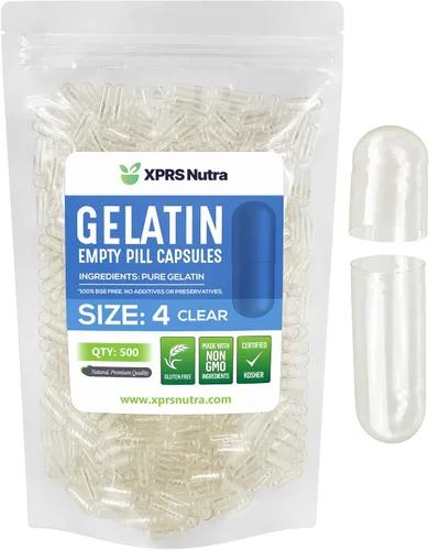 Vista 23 de XPRS Nutra Cápsulas vacías tamaño 4 – 100 cápsulas pequeñas de gelatina vacías – Pastillas de relleno de cápsulas de bricolaje – Cápsulas de gel