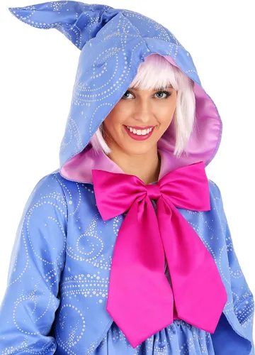 Vista 5 de Disfraz de hada madrina de talla grande para adultos disfraz de cosplay de Cenicienta para mujer Azul Patchwork