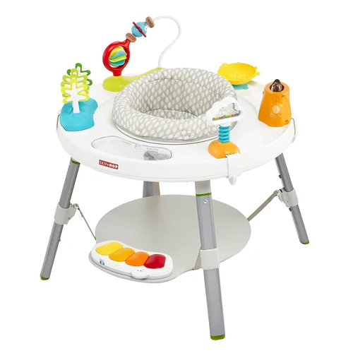 Vista 2 de Skip Hop Baby 3 en 1 Grow with Me Set con centro de actividades y sillas para niños pequeños, explora y más