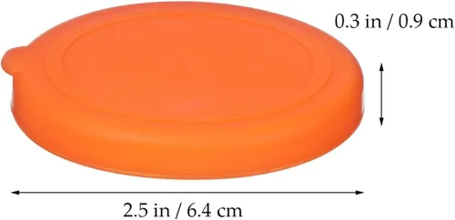 Vista 2 de Tapas de silicona para fundas de almacenamiento de alimentos, paquete de 4 tapas redondas reutilizables de silicona resistentes a derrames