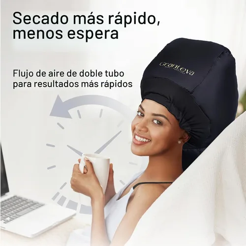Vista 7 de Gorro de pelo de acondicionamiento profundo, accesorio de secadora con capucha para aceite caliente, máscaras y tratamientos de proteínas, tapa