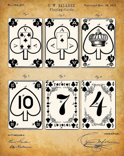 Vista 4 de Juego de cuatro fotos (8 x 10) sin marco, hace una gran decoración de Mancave o sala de juegos y regalo de menos de $20 para jugadores de póquer