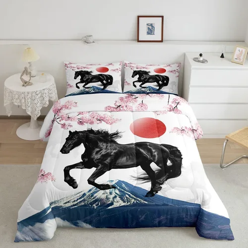 Vista 43 de Erosebridal Happy Camping - Edredón tamaño individual para niños, juego de ropa de cama de animales del bosque del bosque para bebés, niños y niñas