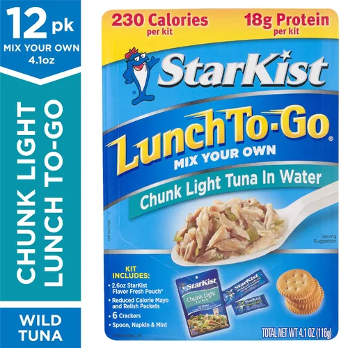 Vista 4 de StarKist Paquete de ensalada de atún (12 unidades) - Almuerzo para llevar y listo para comer estilo delicatessen original