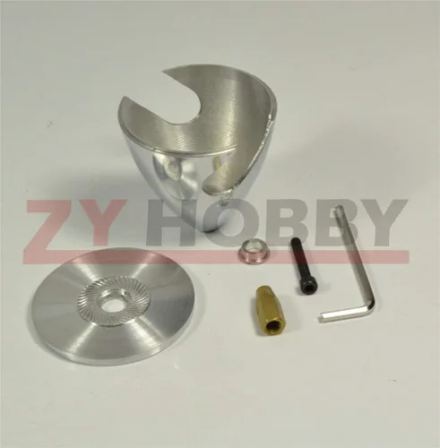 Vista 3 de Jammas Spinner de aluminio de 2 cuchillas perforado especial para avión RC con adaptador de utilería 1.5 "1.75" 2 "2.25" 2.5 " 2.75 " 3 " 3.5 "4