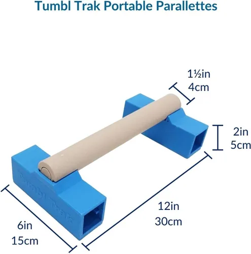 Vista 2 de Tumbl Trak Barras Parallette Portátiles, Azul