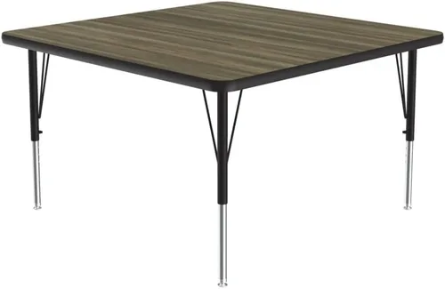 Vista 133 de Correll - Mesa rectangular de actividades para el aula de 24 x 36 pulgadas, altura ajustable (19-29 pulgadas), parte superior de nogal colonial
