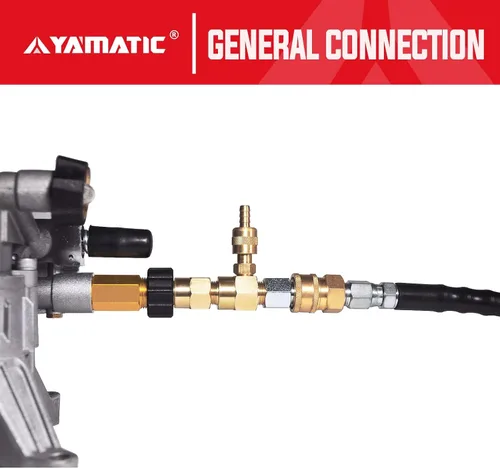 Vista 7 de YAMATIC Kit de inyector químico ajustable, kit de inyector aguas abajo para lavadora a presión, conectores de 3/8 pulgadas, inyector de jabón