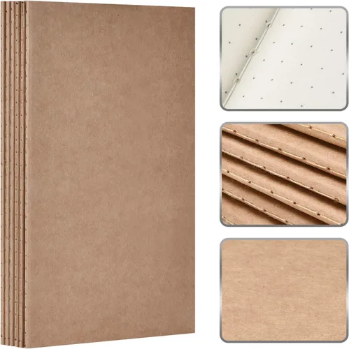 Vista 4 de TWONE Cuaderno, paquete de 6 cuadernos de papel kraft de tapa blanda, cuadrícula de puntos, cuadernos para oficina, escuela, negocios, trabajo
