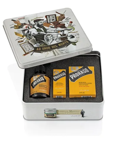 Vista 2 de Proraso - Kit de cuidado de barba para hombres con lavado de barba, aceite para barba y bálsamo para barba