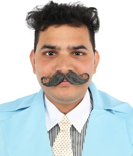 Vista 8 de Cabello humano para hombre, bigote, cosplay, pelo facial Marrón