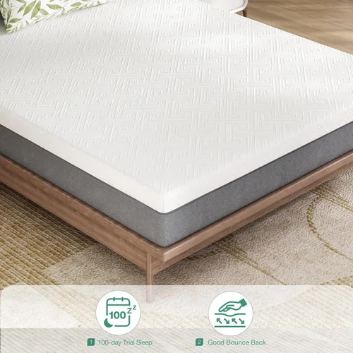 Vista 4 de Novilla Colchón individual XL, colchón de espuma viscoelástica de gel de 6 pulgadas para un sueño fresco y alivio de presión, colchón de firmeza