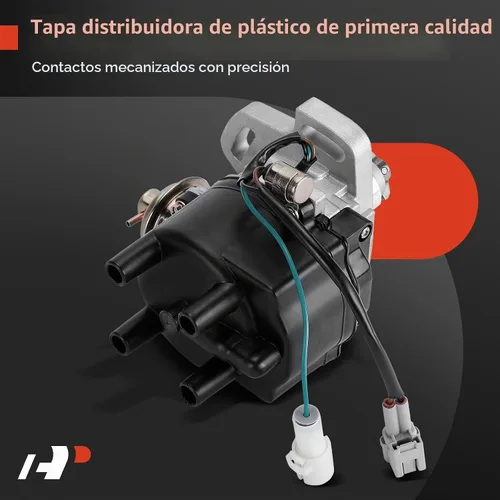 Vista 5 de Distribuidor de encendido A-Premium con tapa y rotor compatible con Toyoya Compatible con Corolla 1988 1989, motor L4 de 1.6L, DOHC