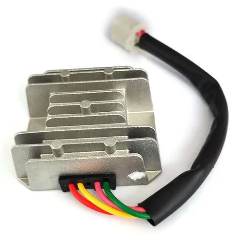 Vista 2 de DEVMO Regulador de voltaje rectificador de onda completa de 4 cables, 4 pines, 12 V, universal, compatible con motocicletas Pit Dirt Bike Quad CG125