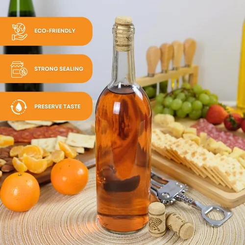 Vista 7 de FastRack Botellas de vino con 100 corchos de vino prémium