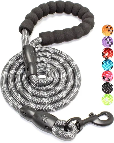 Vista 32 de BAAPET - Correa para perro de 2, 4, 5, 6 pies con mango acolchado cómodo y hilos altamente reflectantes para perros pequeños, medianos y grandes