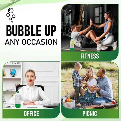 Vista 6 de Botellas de agua carbonatada de repuesto para SodaStream - 1 litro, sin BPA y a prueba de fugas