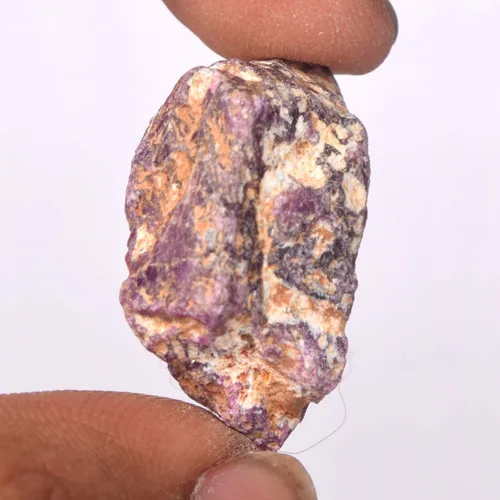 Vista 3 de REAL-GEMS 100% Natural Supreme Excelente Rubí de Cristal Rojo, Certificado Rough Crystal Ruby Gemstone 63.50 Ct Unheated Crystal Ruby Stone