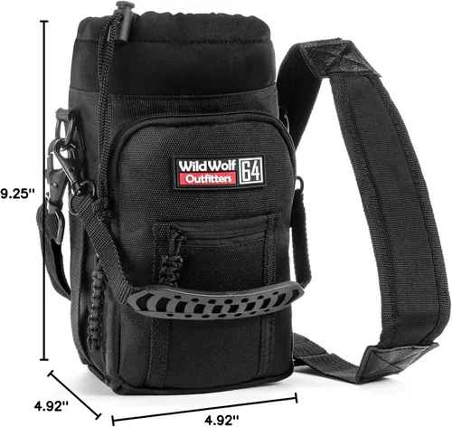 Vista 3 de Wild Wolf Outfitters El mejor soporte para botellas, número 1, para botellas de 1.89 litros. Lleva, protege y aísla tu cantimplora con este porta