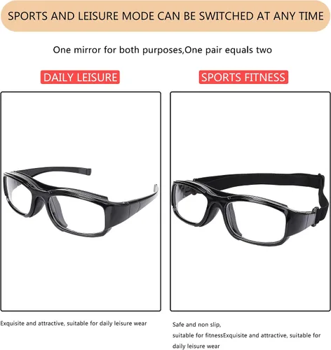Vista 3 de SooGree Gafas Deportivas de Squash y Racquetball, Gafas de Baloncesto, Correa Ajustable, Resistente al Impacto