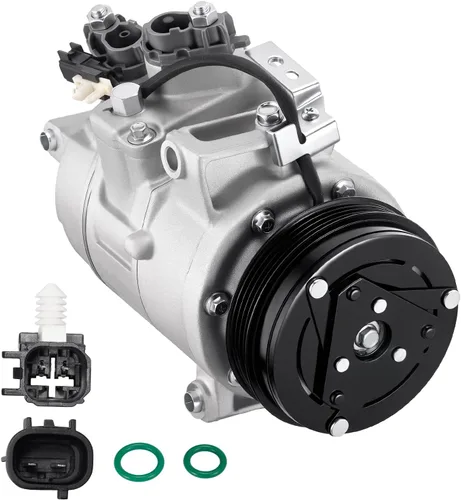 Vista 29 de BDFHYK Compresor de aire acondicionado con embrague compatible con Ford F-250 F-350 Super Duty 6.2L 2017-2019, F-450 F-550 Super Duty 6.8L