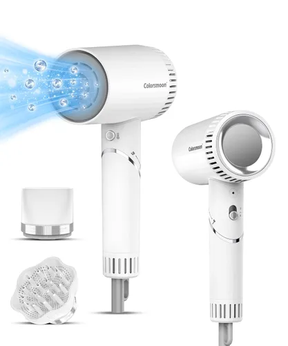 Vista 12 de Secador de Pelo, Secadores de Alta Velocidad de 100,000 RPM para Mujeres y Hombres, Secadores de Pelo con Difusor y Boquilla, Portátil para Viaje
