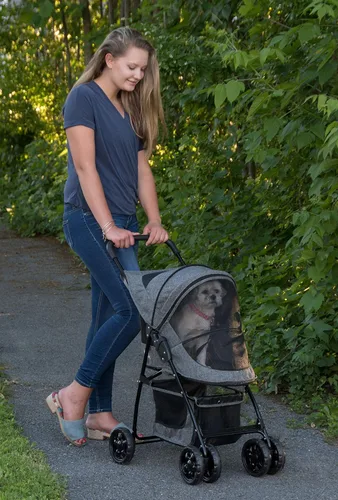 Vista 2 de Pet Gear Carrito para mascotas Happy Trails Lite sin cremallera, color Dark Platinum