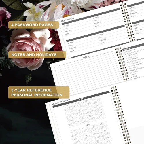 Vista 5 de Planificador Mensual 2026-2027 - Planificador de Calendario Mensual Grande 2026-2027, 9'' x 11'', enero 2026 - diciembre 2027, calendario de 2 años