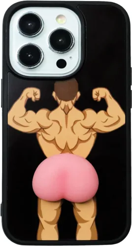 Vista 39 de Funda Graciosa y Fea para Teléfono Compatible con iPhone 7/8/SE Funda Ridícula, Extraña, Feísima y Loca de Melocotón