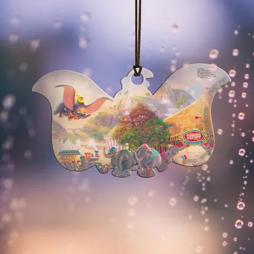 Vista 3 de Disney Dumbo Elefante colgante en forma de acrílico accesorio de impresión - Thomas Kinkade Art Hanging acrylic print Bedroom or office display