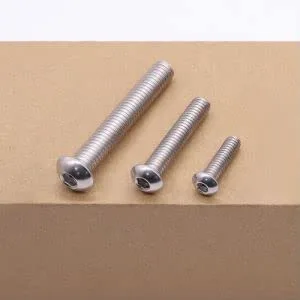 Vista 4 de 10-32 x 1" (50 PCS) Tornillos de cabeza de botón, acero inoxidable 304 (18-8), rosca completa, rosca fina UNF, ASME/ANSI B18.3-11