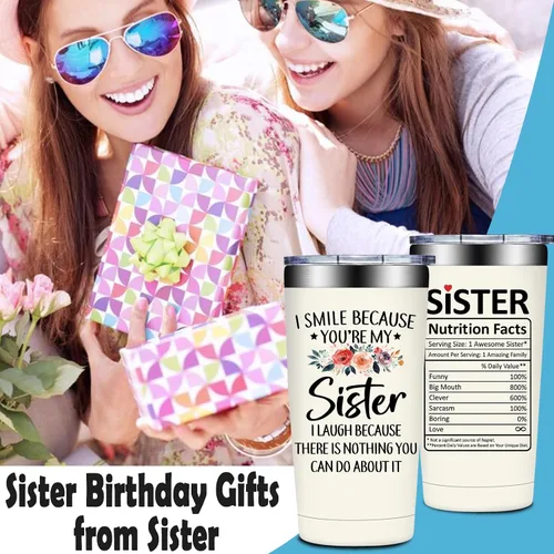 Vista 3 de Grifarny Regalos para hermanas – Regalos para el día de la madre para hermanas – Regalo de cumpleaños, Navidad, día de San Valentín para hermanas