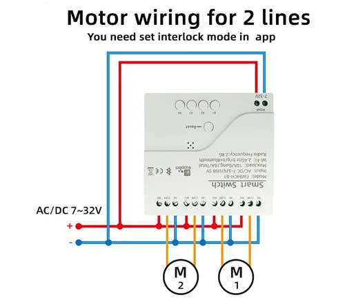 Vista 8 de Jane Eyre eWeLink - Interruptor inteligente inalámbrico de 4 canales USB 5V/AC/DC 7V-32V Smart WiFi Relay Switch Module con funda, emparejamiento
