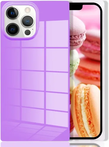 Vista 10 de Funda rectangular compatible con iPhone 15 Neon para mujer, diseño de lujo de fluorescencia brillante, flexible, suave, delgada, de gel de goma TPU