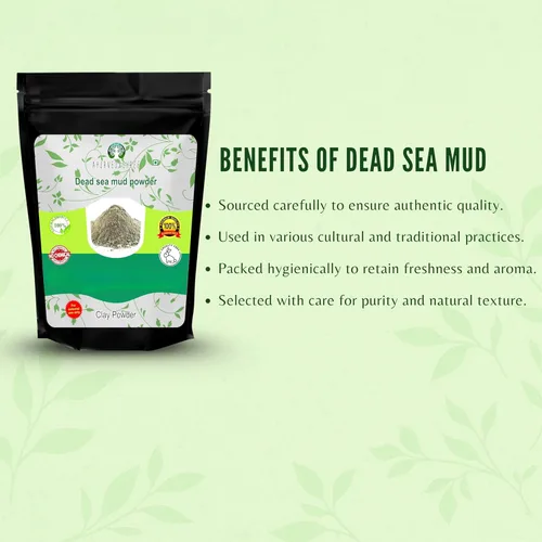 Vista 5 de AYURVEDASHREE Barro del Mar Muerto 200 Gm Nutre Exfolia suaviza y desintoxica la piel Polvo de arcilla seca 100% solo polvo de barro del Mar
