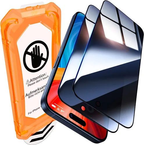Vista 8 de UniqueMe Protector de pantalla para iPhone 15 – [Grado militar inastillable y dureza 9H+] Protector de pantalla 15 vidrio templado, protección