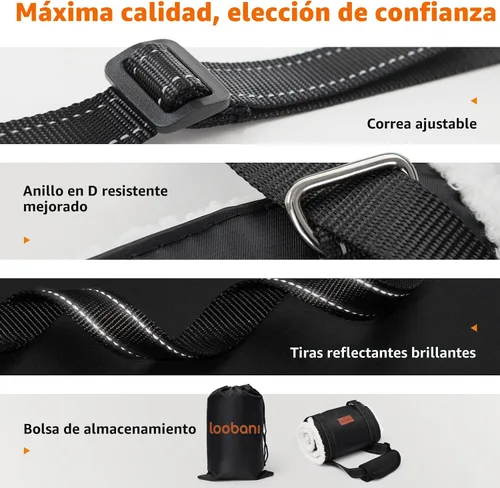 Vista 6 de LOOBANI Cabestrillo portátil para perros pequeños, soporte para patas Negro