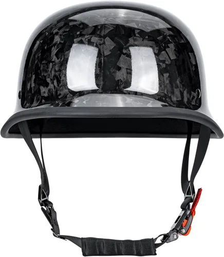 Vista 4 de KAESE Casco Abierto Retro de Fibra de Carbono para Motocicleta - Certificado DOT, Diseño Ultraligero, Transpirable y Cómodo para Cruiser, Conducción