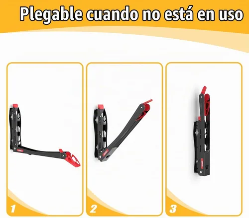 Vista 8 de TORACK BIKEPAL Soporte de bicicleta giratorio sin elevación, soporte de bicicleta vertical de ahorro de espacio montado en la pared
