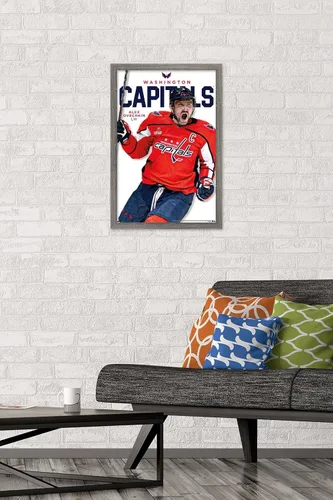 Vista 2 de Trends International NHL Washington Capitals - Póster de pared de la serie 23 de Alexander Ovechkin, 22.4 pulgadas de largo x 14.7 W, versión