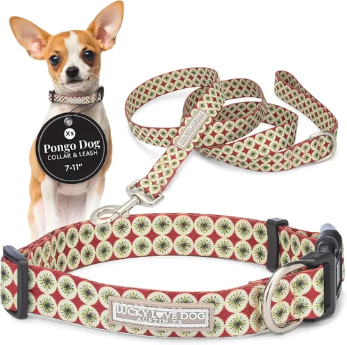 Vista 16 de Lucky Love Dog - Collar de perro ajustable con hebilla de fácil clic para los pequeños, duradero y cómodo para perros machos y hembras, collar