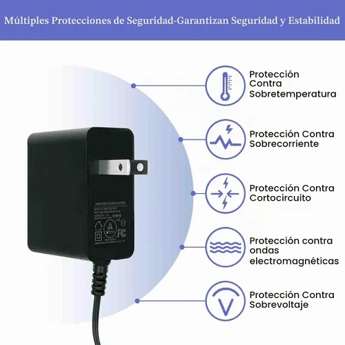 Vista 6 de 5V 1A Cargador de pared Adaptador de corriente con enchufe 5.5 x 2.1mm, 5W Adaptador universal AC/DC 100-240V AC a DC 5V Convertidor de cable