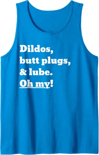 Vista 5 de Consoladores, tapones y lubricante. ¡Oh my! Camiseta sin mangas, Negro, S