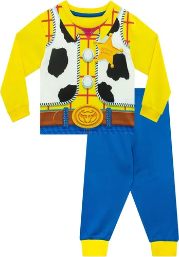 Vista 2 de Disney Pijamas Buzz Lightyear & Woody Ropa de dormir para niños Paquete de 2 pijamas de manga larga para niños Pijamas para niños de Toy Story
