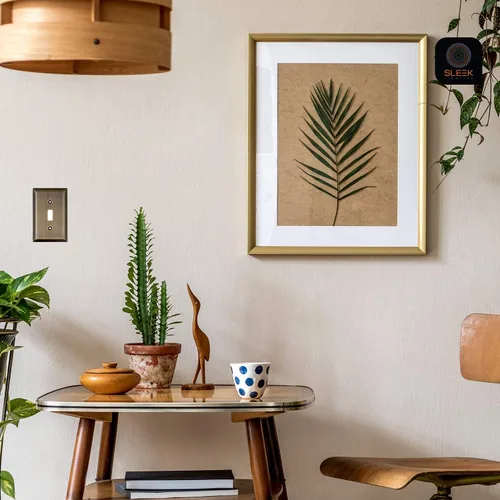 Vista 5 de Placas de pared decorativas clásicas de latón antiguo Enchufe eléctrico y cubiertas de interruptor Estilo: 1 Gang Decorator (paquete de 4)