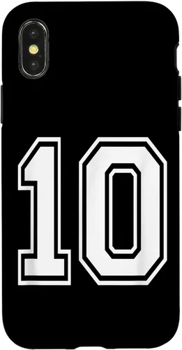 Vista 5 de Number 10 Varsity Style Bold Sports Birthday Case for iPhone 17